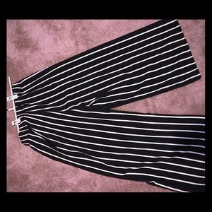 Stripe flowy Capri pants